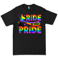 Black Western LGBTQ+ Ride With Pride Premium Tee - BundleAndBundleShop