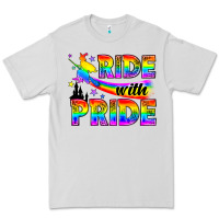 Dove Grey Western LGBTQ+ Ride With Pride Premium Tee - BundleAndBundleShop