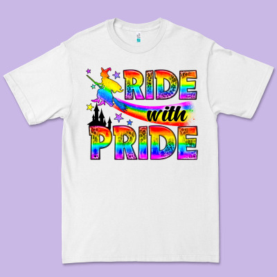 Western Lgbtq+ Ride With Pride Premium Tee Designed By Bundleandbundleshop