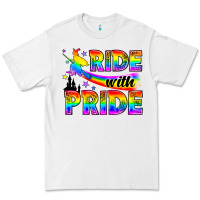 White Western LGBTQ+ Ride With Pride Premium Tee - BundleAndBundleShop
