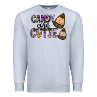 Heather Grey Candy Corn Cutie Premium Sweatshirt - CowhideDigitalArt