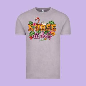 Nurse Off Duty Vintage Tee Designed By Nancycooperartshop