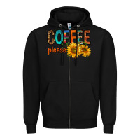 Black coffee please western doodle letters Zipper Hoodie - FaDigitalArtStudio