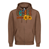 Chestnut coffee please western doodle letters Zipper Hoodie - FaDigitalArtStudio