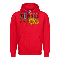 Red coffee please western doodle letters Zipper Hoodie - FaDigitalArtStudio