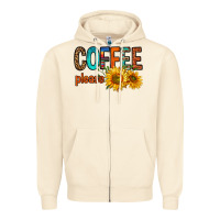 Sandshell coffee please western doodle letters Zipper Hoodie - FaDigitalArtStudio