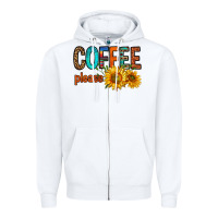 White coffee please western doodle letters Zipper Hoodie - FaDigitalArtStudio