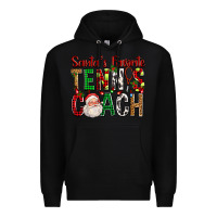 Black Santa's Favorite Tennis Coach For Christmas Premium Hoodie - FaDigitalArtStudio