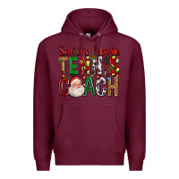 Burgundy Santa's Favorite Tennis Coach For Christmas Premium Hoodie - FaDigitalArtStudio