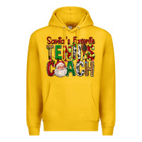 Lemon Santa's Favorite Tennis Coach For Christmas Premium Hoodie - FaDigitalArtStudio