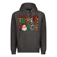 Smoke Santa's Favorite Tennis Coach For Christmas Premium Hoodie - FaDigitalArtStudio