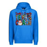 True Royal Santa's Favorite Tennis Coach For Christmas Premium Hoodie - FaDigitalArtStudio