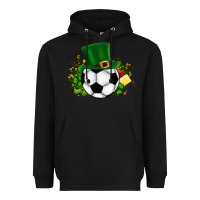 Black Football Ball Heavyweight Hoodie - CowhideDigitalArt