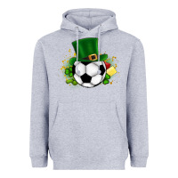 Heather Grey Football Ball Heavyweight Hoodie - CowhideDigitalArt