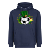 Navy Football Ball Heavyweight Hoodie - CowhideDigitalArt