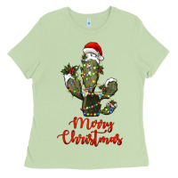 Matcha merry christmas cactus Ladies Tee - RanaPortraitStore