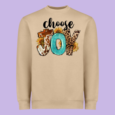 Western Choose Joy Heavyweight Sweatshirt Designed By Fadigitalartstudio