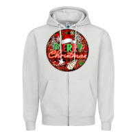 Dove Grey Merry christmas Zipper Hoodie - FaDigitalArtStudio