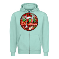 Seafoam Merry christmas Zipper Hoodie - FaDigitalArtStudio