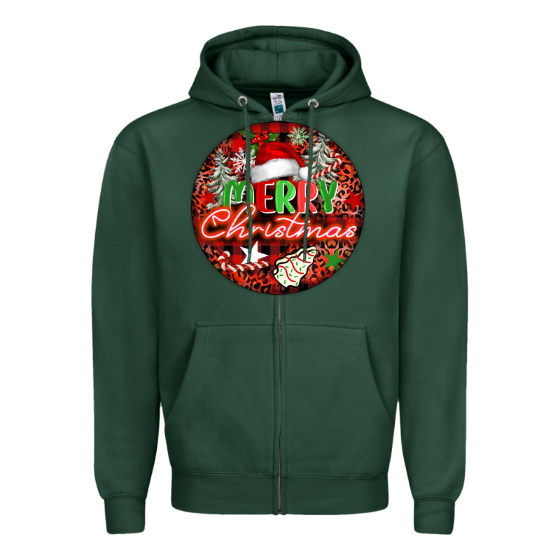Merry Christmas Zipper Hoodie by FaDigitalArtStudio | Teevron