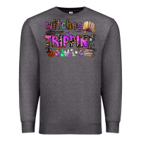 Charcoal Heather witches be trippin Premium Sweatshirt - CowhideDigitalArt