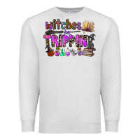 Oatmeal Heather witches be trippin Premium Sweatshirt - CowhideDigitalArt