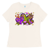 Bone Mardi Gras Hearts Ladies Tee - BundleAndBundleShop