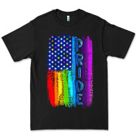 Black Pride LGBTQ+ American Flag Premium Tee - BundleAndBundleShop