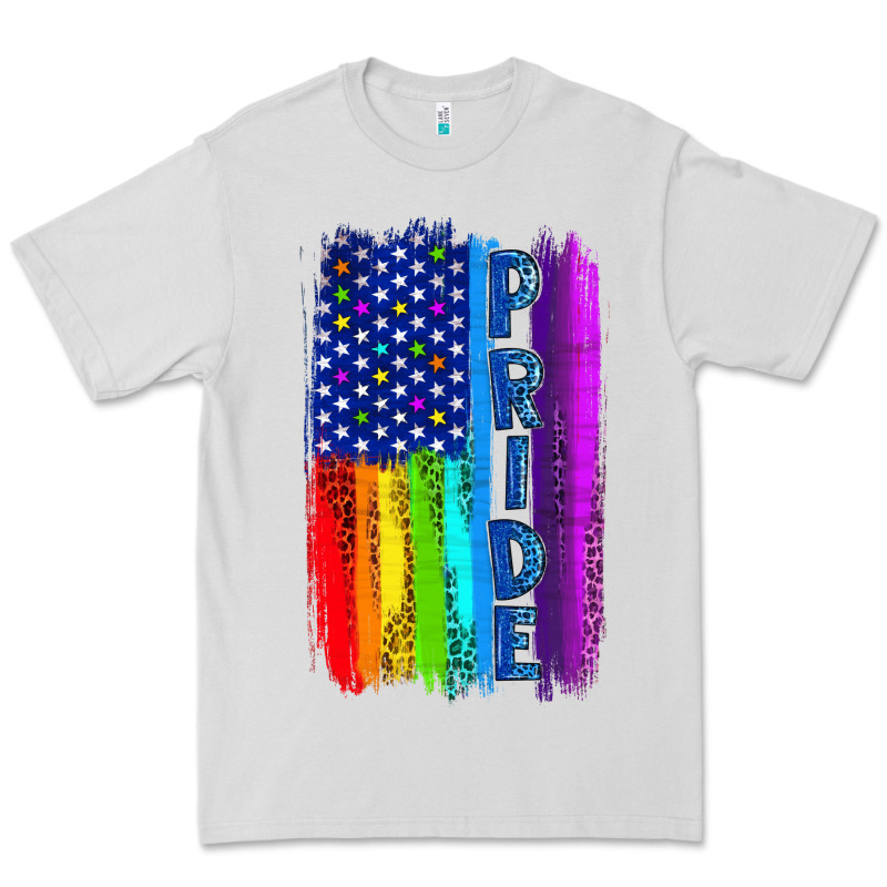 Pride Lgbtq+ American Flag Premium Tee by BundleAndBundleShop | Teevron
