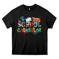 Black school counselor Heavy Core Tee - NancyCooperArtShop