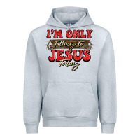 Heather Grey i'm only talking to jesus today christmas Urban Hoodie - BarkalooDesign