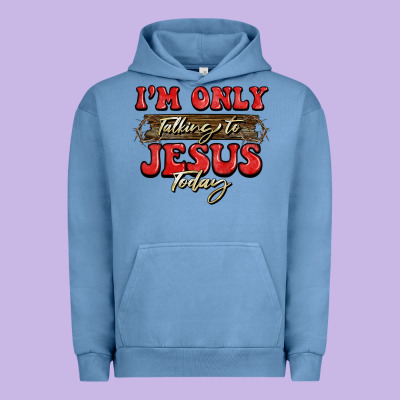 I'm Only Talking To Jesus Today Christmas Urban Hoodie Designed By Barkaloodesign