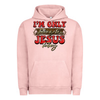 Pigment Salmon i'm only talking to jesus today christmas Urban Hoodie - BarkalooDesign