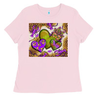 Bubblegum Pink mardi gras hearts tumbler bbs Ladies Tee - BundleAndBundleShop