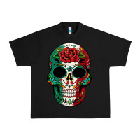 Black Mexican Skull Urban Heavy Tee - texasbilliewilder