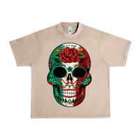 French Oak Mexican Skull Urban Heavy Tee - texasbilliewilder