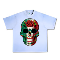 Grape Ice Mexican Skull Urban Heavy Tee - texasbilliewilder