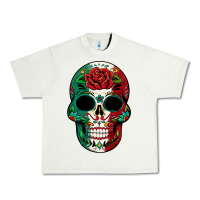 Pistachio Mexican Skull Urban Heavy Tee - texasbilliewilder