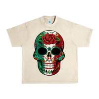 Sandshell Mexican Skull Urban Heavy Tee - texasbilliewilder