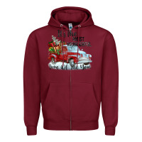 Burgundy it's the most wonderful time of the year Zipper Hoodie - FaDigitalArtStudio