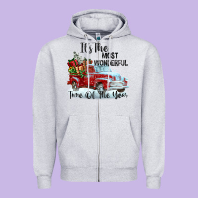 It's The Most Wonderful Time Of The Year Zipper Hoodie Designed By Fadigitalartstudio