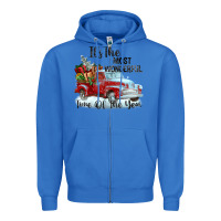 True Royal it's the most wonderful time of the year Zipper Hoodie - FaDigitalArtStudio