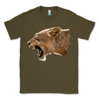 Army Green Puma Head Classic Tee - LillyAllenDesigns