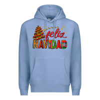 Colony Blue Feliz Navidad With Sombrero Tree Premium Hoodie - BundleAndBundleShop