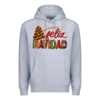 Heather Grey Feliz Navidad With Sombrero Tree Premium Hoodie - BundleAndBundleShop