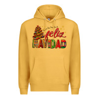 Mustard Feliz Navidad With Sombrero Tree Premium Hoodie - BundleAndBundleShop
