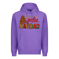 Purple Feliz Navidad With Sombrero Tree Premium Hoodie - BundleAndBundleShop