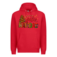 Red Feliz Navidad With Sombrero Tree Premium Hoodie - BundleAndBundleShop