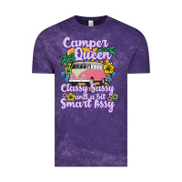 Cloud Purple camp camping camper queen classy sassy and a bit smart assycamper camp Vintage Tee - linhVisuals