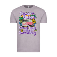 Vintage Zinc camp camping camper queen classy sassy and a bit smart assycamper camp Vintage Tee - linhVisuals